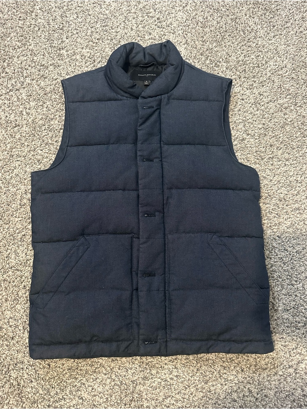 Banana Republic Men's Dark Navy Quilted Puffer Vest